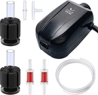 Uniclife Aquarium Air Pump Adjustable 4 LPM 2 Outlets Oxygen Pump