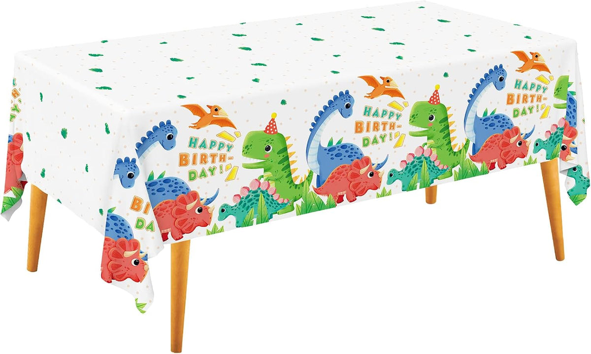 Gatherfun Football Party Decorations Disposable Tablecloth Plastic - dinosaur