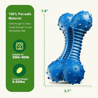 Dog Toys for Aggressive Chewers, Indestructible Chew Toys for Medium Large Dogs,Durable Rubber Dog Bones with Beef Flavor, Tough Dental Toy for Boredom Relief