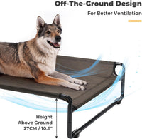 Veehoo Outdoor Elevated Dog Bed - Brown / 47.2"L x 31.9"W x 10.6"Th - image 4
