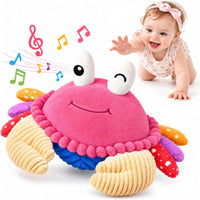 Interactive Crawling Crab Baby Toy - Pink
