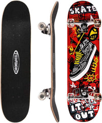 ChromeWheels 31 inch Skateboard Double Kick Skate Board Cruiser - #01