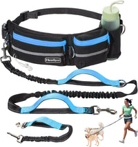 Hands-Free Dog Leash with Pouch - Blue