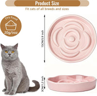 Elevated Slow Feeder Cat Bowls - Pink / 2 pack slow feeder - image 2