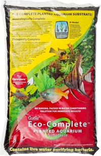 CaribSea Eco-Complete Planted Aquarium Substrate - 20 lbs - Black Nutrient-Rich Gravel for Freshwater Planted Tanks - Promotes Healthy Plant Growth & Water Stability