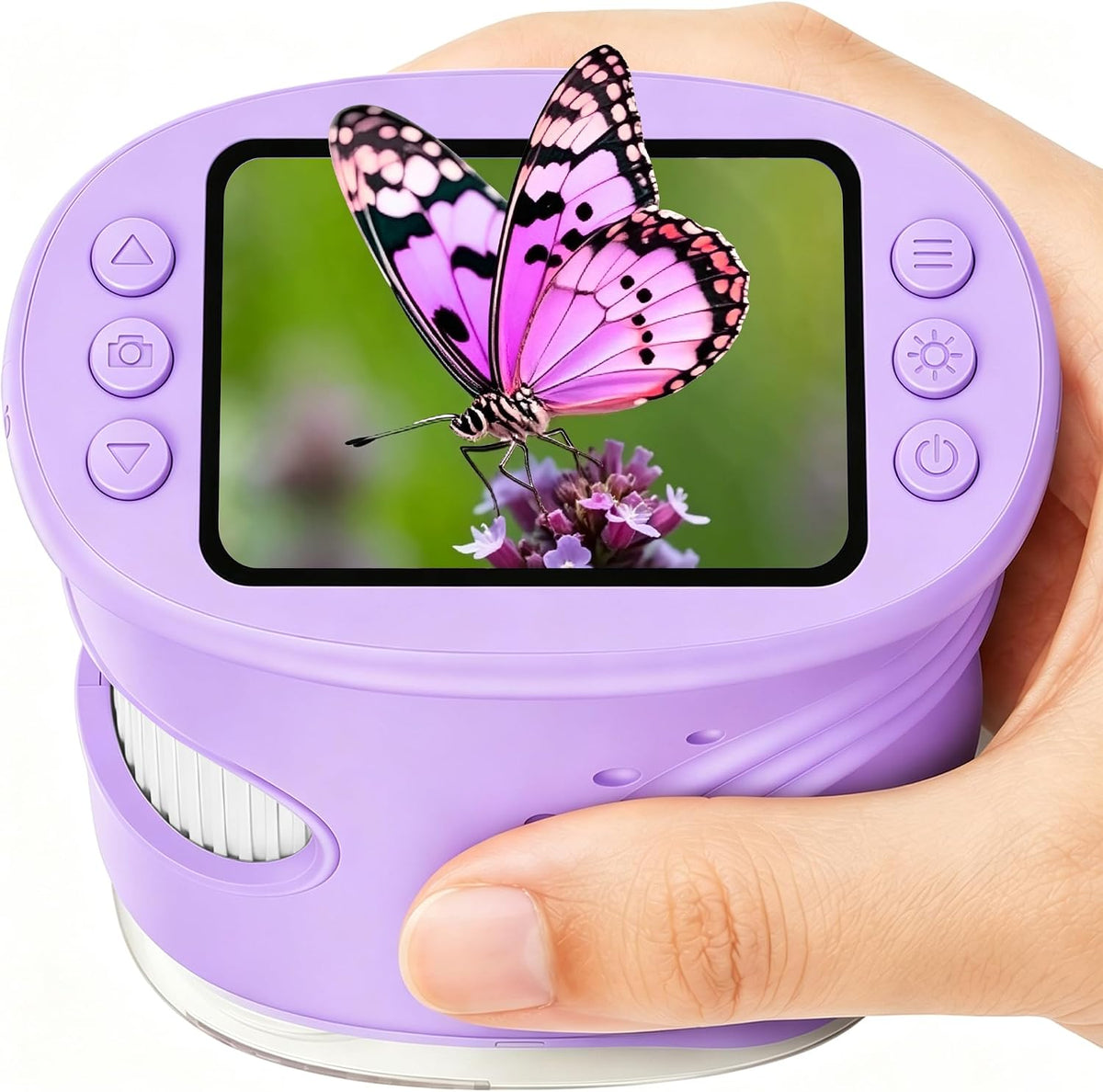 4K 1000X Handheld Digital Microscope for kids 2.0" IPS Screen – Fun for Kids & Family - Purple