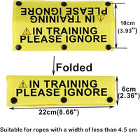 Funny Dog Leash Sleeve in Training Please Ignore Dog Leash Wrap Sleeve Alert Tag Pet Birthday Gift (Training Please Ignore-YE Sleeve)