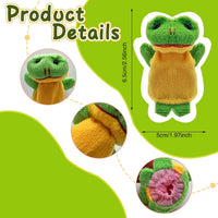 XIPEGPA finger puppets set of 12 mini stuffed animal puppets in fluffy cloth - view 3