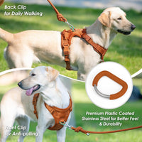 Sunraymascota No Pull Dog Harness for Medium Sized Dogs Puppy Vest - Carmel Brown / L(Neck:20.9-31.5", Chest:24.8-37.4") - image 3