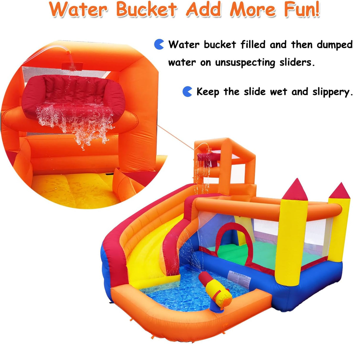 HuaKastro Inflatable Bounce House for kids Water Slide - image 4