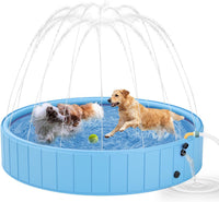 YSJILIDE 2-in-1 dog pool and sprinkler splash pad for large dogs, 63 x 12 inch
