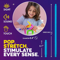 Nutty Toys Pop Tubes, Large 8-Pack Sensory Toys - Small / 8 - image 2