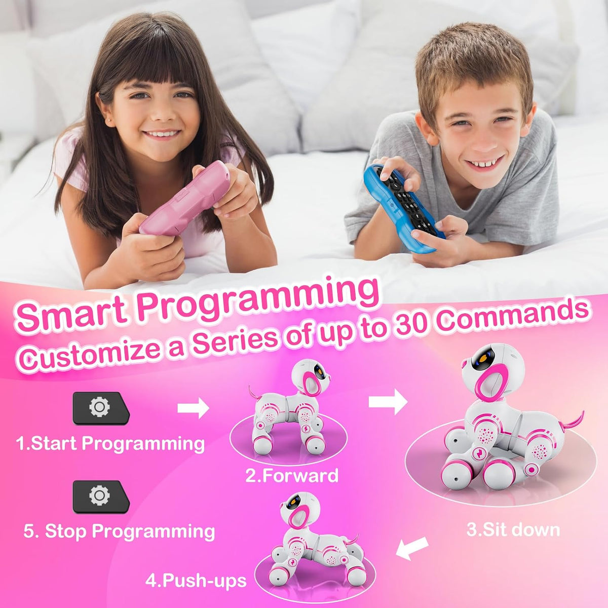 Contixo R3 Robot Dog Toy for Children - Pink - image 4