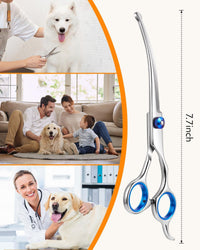 6-in-1 Dog Grooming Scissors - Blue Curved - image 2