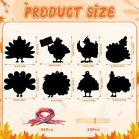 AUGSUN fall rainbow scratch art bookmarks with pumpkin and leaf designs - view 32