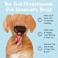 Sinko Shedding Brush For Dog and Cat - Brush pink - image 3