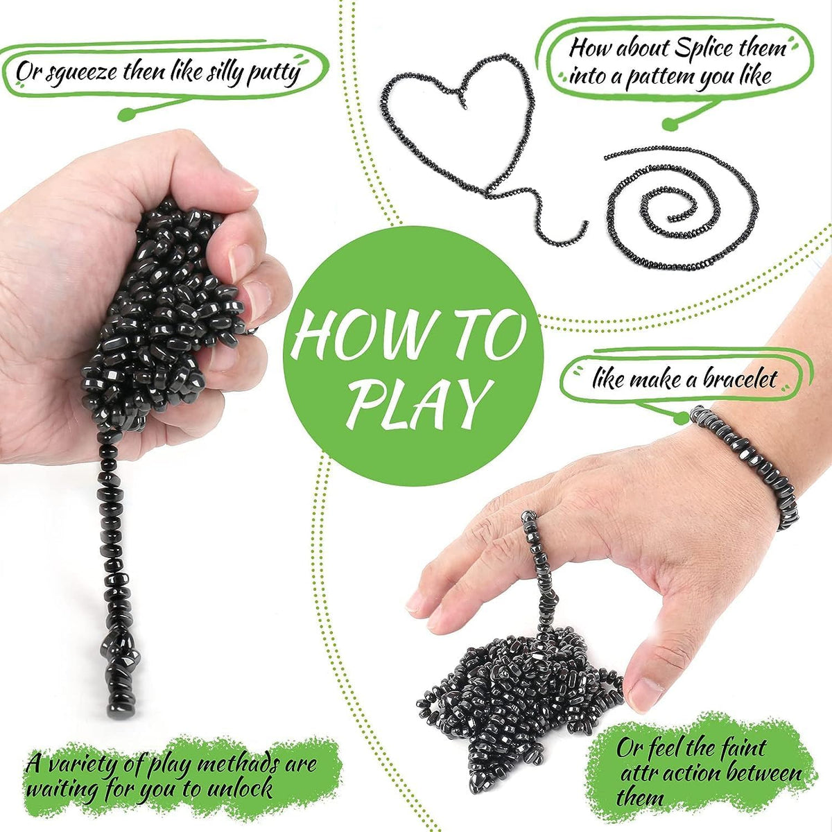 Matassari 550pcs Fidget Toy - 550 PCS (Black) - image 2