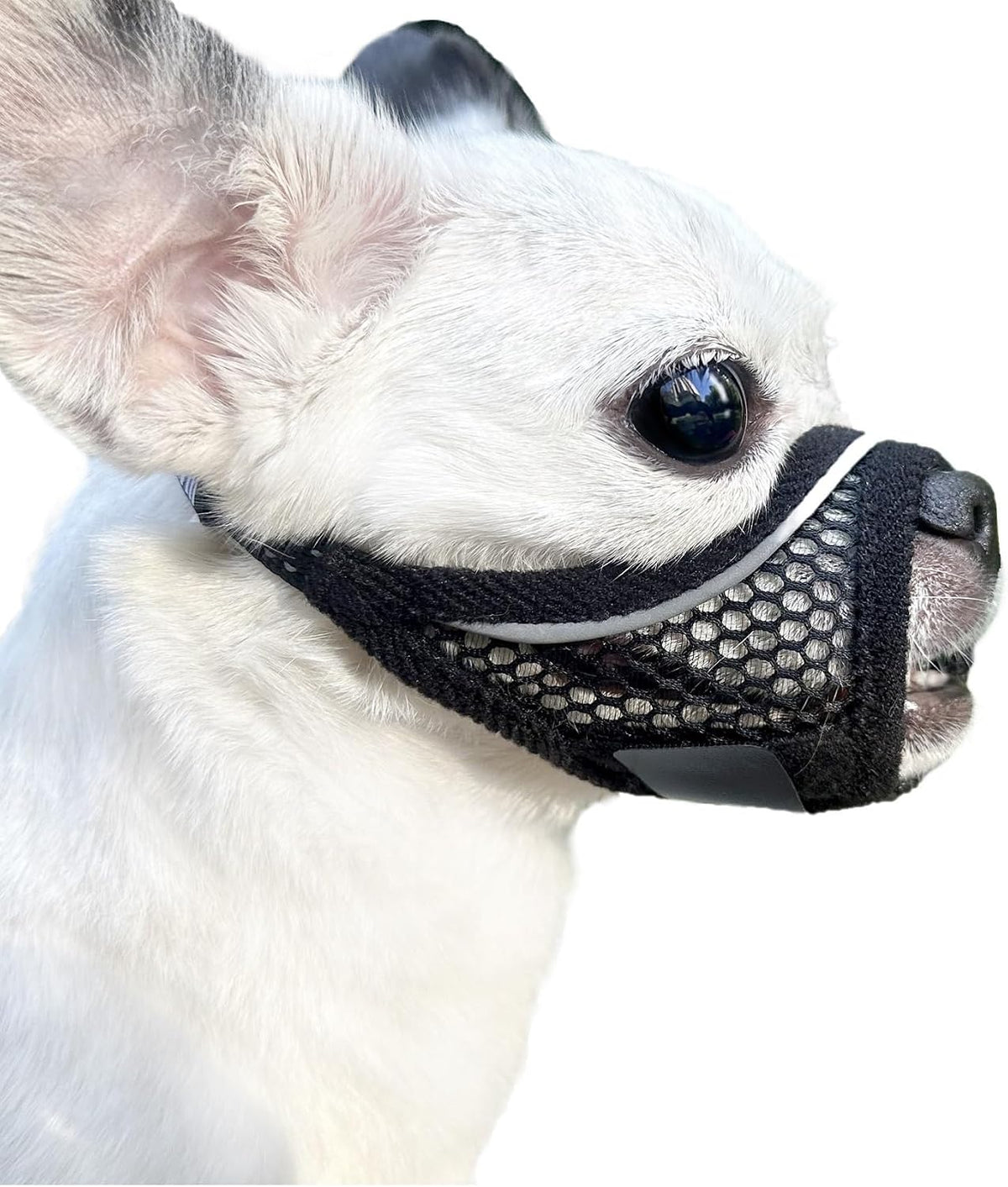 Dog Muzzle, Soft Mesh Muzzles for Small Dogs - Deep-black / S-Snout (6.7”-7.5”)