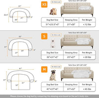 Calming Dog Bed Fluffy Plush Dog Mat for Furniture Protector with Removable Washable Cover for Large Medium Small Dogs and Cats (Small(35x31x5), Light Grey)