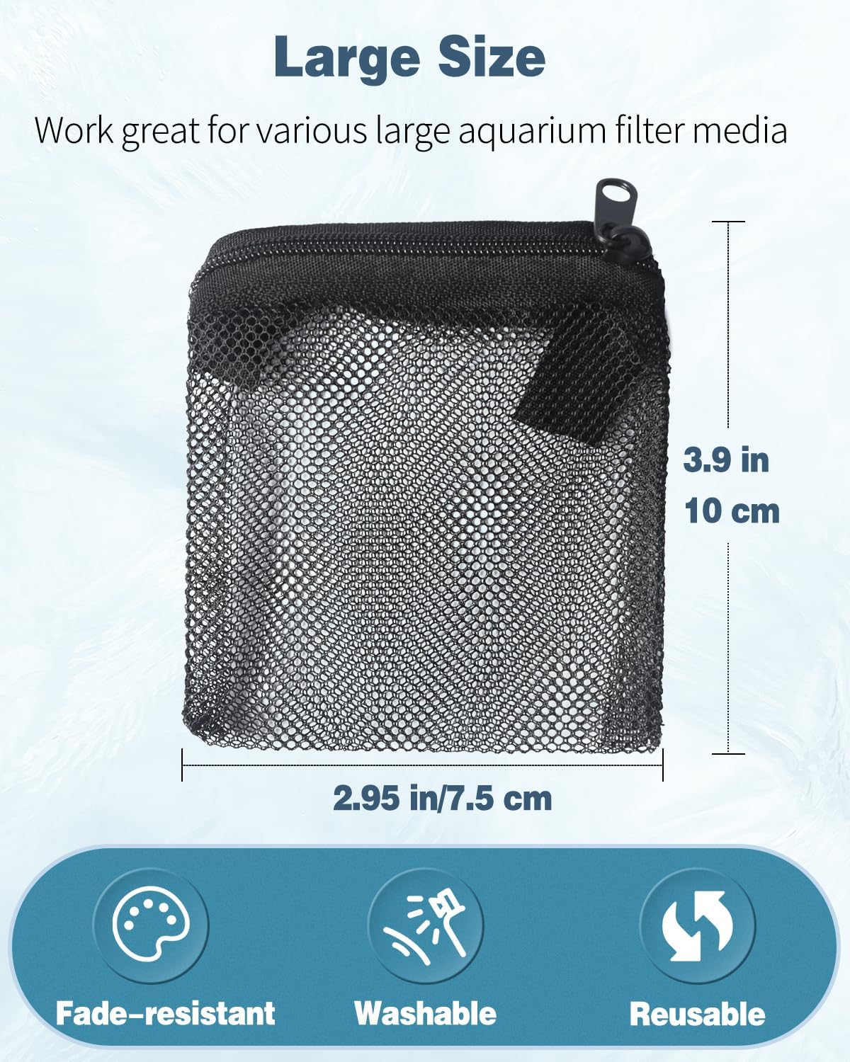 Pawfly 8 Pack Aquarium Filter Media Bags - Fine / 4" x 3.5" - image 3