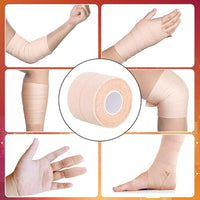 Nuanchu 16 Rolls Elastic Adhesive Bandage Tape Self Adherent Cohesive Flexible Stretch Elastic Athletic Tape for Sports Ankle Knee and Wrist, Vet Wrap for Horses Pets Cats Dogs(2 Inch x 5 Yard)