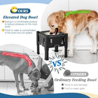 Lewondr Elevated Dog Water Bowl No Spill with 3 Heights Adjustable - Elevated Water Bowl - image 4
