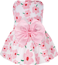 choyaxo Floral Dog Dress Cute Dog Skirt Pet Dress Summer Pet Clothes - Floral / Medium - image 2