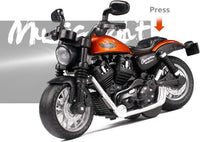 Toy Motorcycle, Pull Back Moto Bike Toy with Sound and Light – Fun for Kids & Family - Orange - image 3