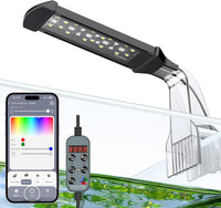 Pawfly 6 W LED Aquarium Light for 1 to 5 Gallon Fish Tanks Clip On - For 5 to 10 Gallon Fish Tank（Bluetooth）