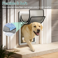 [Parab House] Full Seal-Flaps XL Dog Door for Doors - Silvery White / Large - image 2