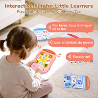 JoyCat Kids Learning Tablet - Pink:English&Spanish-Early Learning - image 4