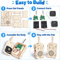 STEM Projects Science Toys for Ages 6-8-13 Walkie Talkies Kids Crafts - image 4