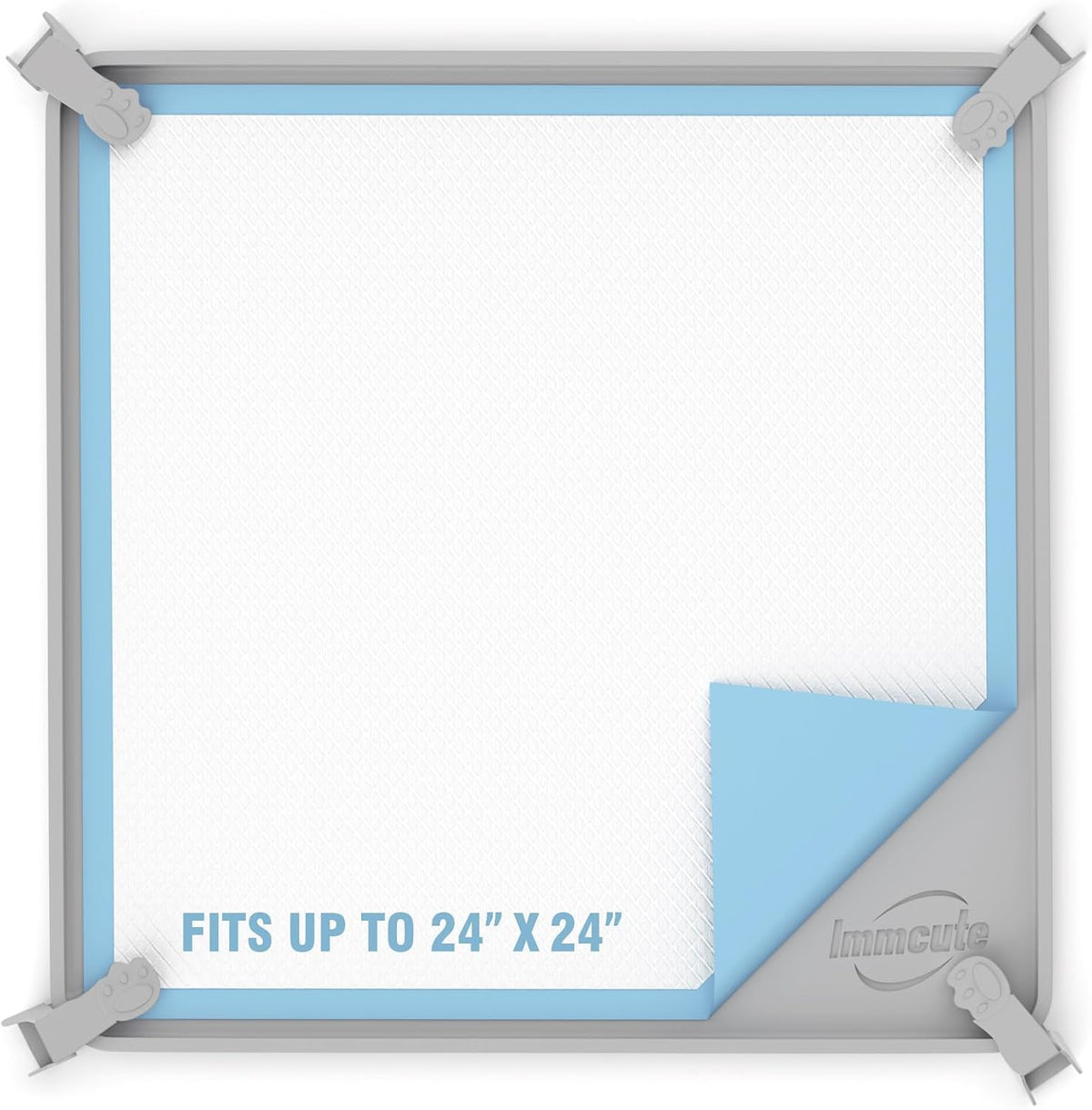 Pee Pad Holder, Fits 24"×24" Training Pads - Small: 24" x 24"
