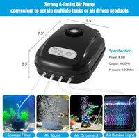 AQUANEAT Aquarium Air Pump 300GPH - image 2