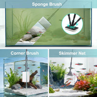 4IN1 Aquarium Cleaning Tools Long Handle Algae Scraper – Essentials for Fish - 6IN1 / 20~36In - image 3