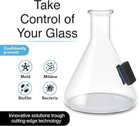 SNOWTREE Magnetic Glass Cleaner BoroBuddy | Glass Pieces, Bottles, Vases | Compact Design for Tighter Spaces & Smaller Glass Pieces | Double Sided | Black