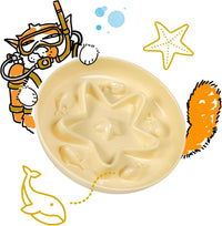 2 Pcs Cat Slow Feeder Bowl - Buttercream / 6.2''
