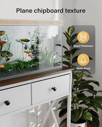 Fish Tank Stand 29 Gallon: Sturdy Aquarium Stand with Accessories Storage - Metal Fish Tank Table for 20-29 Gallon Reptile Breeder Turtle Terrarium - 30.7"x16.5" Weight Capacity 330 lbs