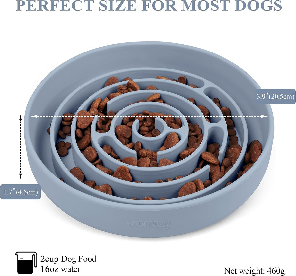 Coomazy Extra Large Slow Feeder Bowl - Light Blue / L - image 2