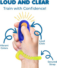 SunGrow 2-Pack Dog Clicker for Training with Wrist Bands - 7 Pieces (Multicolor) - image 3