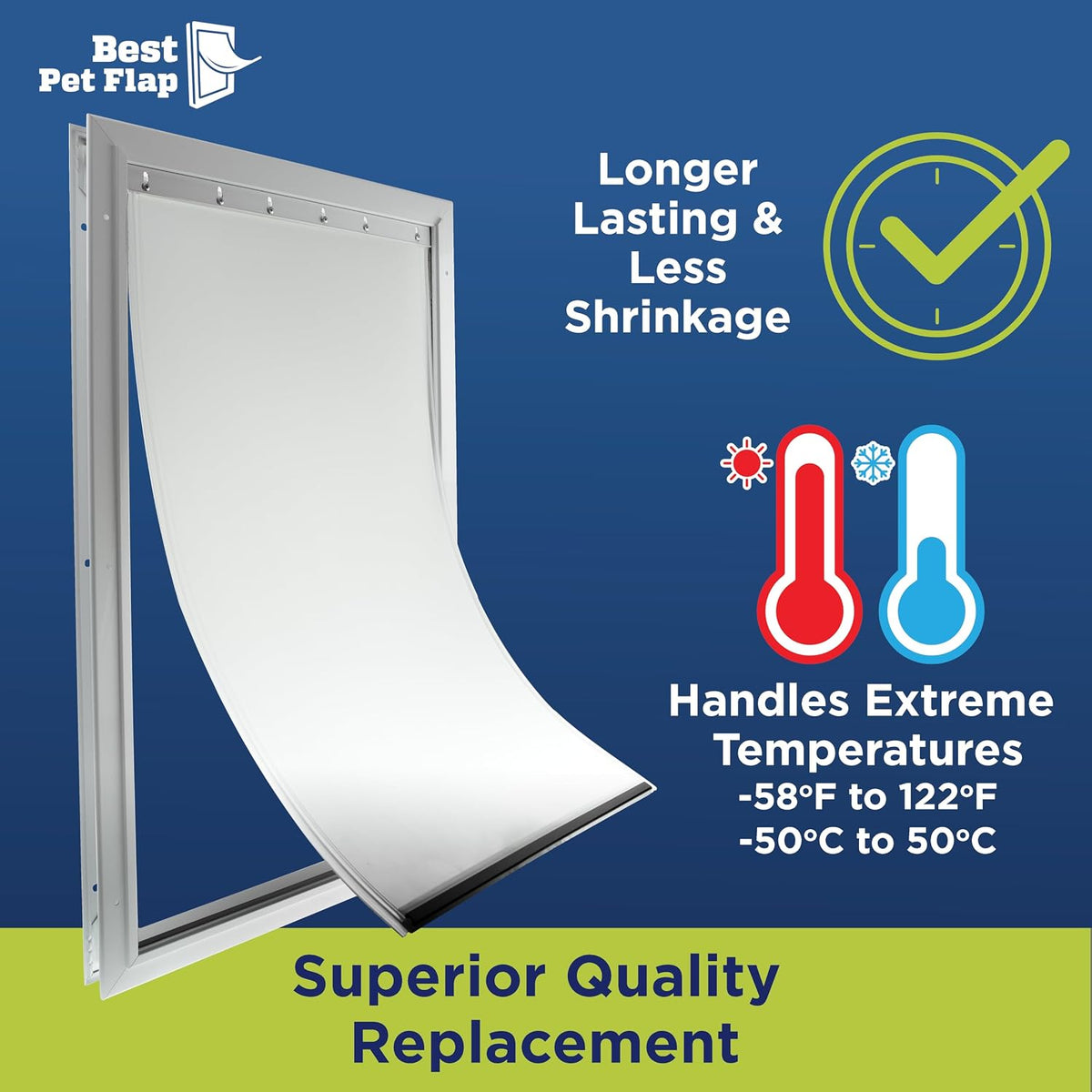 Best Pet Flap Large Replacement Dog Door Non PVC Flap Fits PetSafe - XL 13 1/8" x 24 7/8" - image 2