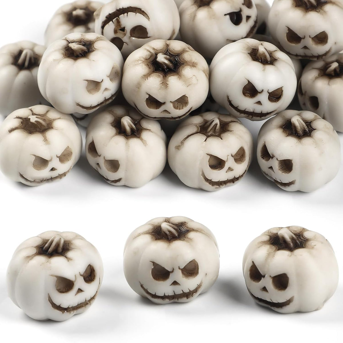 Uniclife Aquarium Imitative Rainbow Sea Urchin Ball Artificial - 20 Pcs Mini Pumpkin
