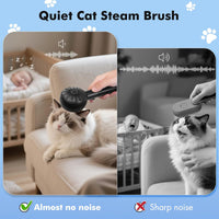 Cat Steam Brush 3 in 1 Pet Hair Grooming Brush with Steam and Release - Black - image 2