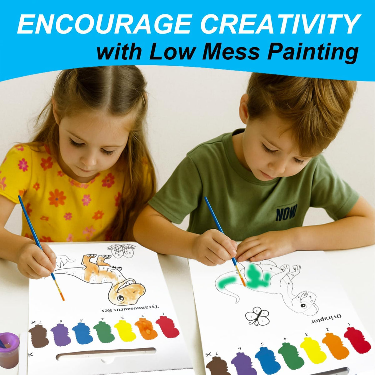 ALNETI Paint with Water Coloring Books for Toddlers - DINOSAURS / Art Paper - image 3