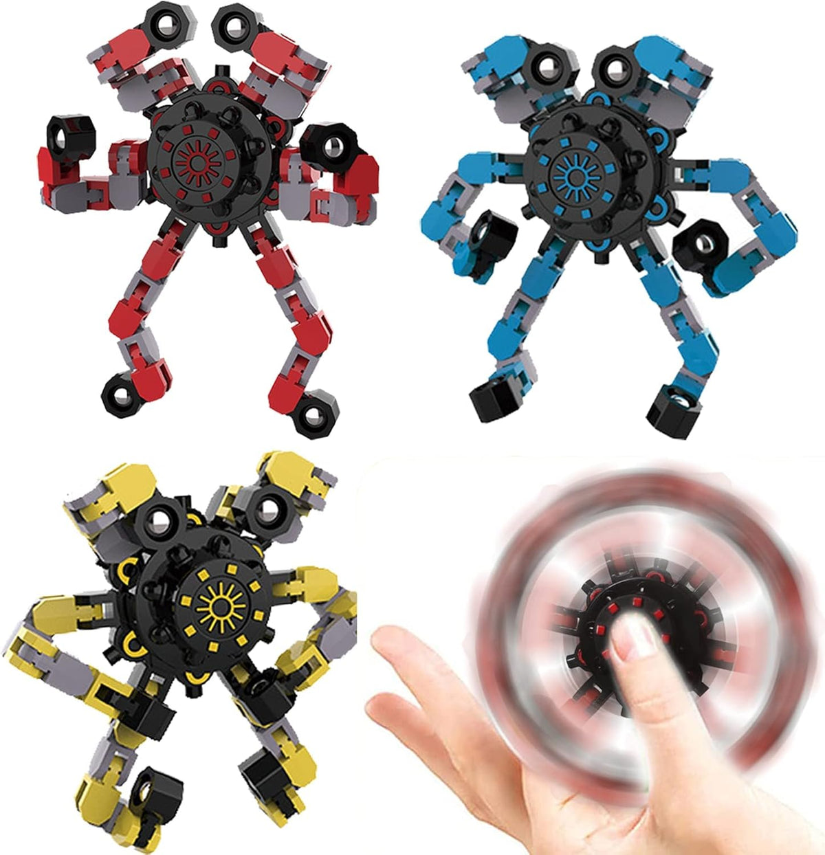 Transformable Fidget Spinners - 3pc-s1
