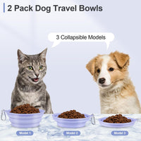 Kytely Collapsible Dog Bowls Medium - Lavender & Pink / Small - image 2