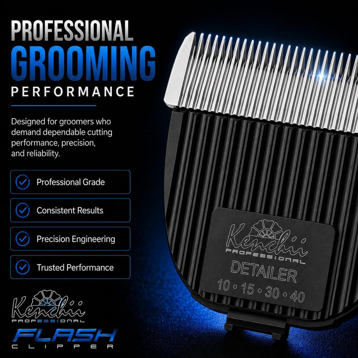 Kenchii Flash Clipper Blade Fine Detailer, Original Flash Only – Essentials for Dogs - Fine Detailer - image 4
