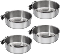 Large Bird Feeding Dish Cups with Clamp Holder - Medium / 4 Pack