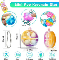 ONKULL Pop Fidget Keychain 30 Pack, Mini Fidget Toys Bulk - 30 - image 2
