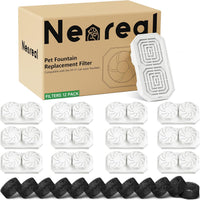 Neareal Official 6-Pack Replacement Filter Set for 108oz Cat Fountain – Essentials for Cats - 12 Filters & 12 Sponges Replacement